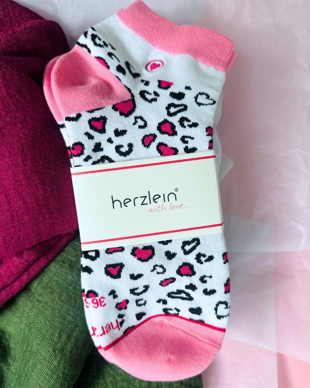 Herz Box – Musselin Geschenkbox in Moosgrün & Beere (Limited Edition)