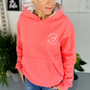 Herzlein® Hoodie "Feel Good" in Grapefruit