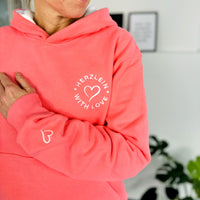 Herzlein® Hoodie "Feel Good" in Grapefruit