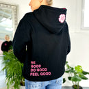 Herzlein® Hoodie "Feel Good" in Schwarz