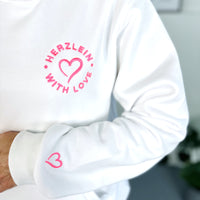 Herzlein® Hoodie "Feel Good" in Weiß