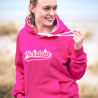 Herzlein® Hoodie Kapuzenpulli Kapuzenpullover Sweatshirt mit Kapuze aus Baumwolle in Rosa Pink