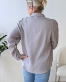 Herzlein® Musselin Bluse "Hibiscus" in Grau