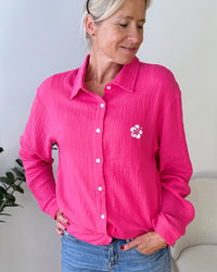 Herzlein® Musselin Bluse "Hibiscus" in Pink