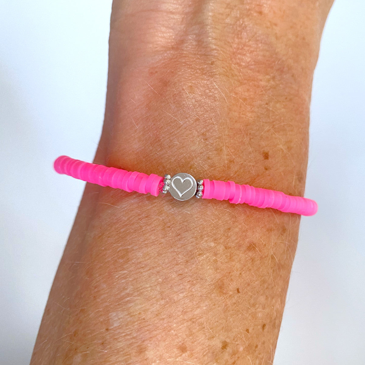 Herzlein® NEON-Armbändchen "Herzchen" in Pink