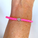 Herzlein® NEON-Armbändchen "Herzchen" in Pink