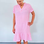 Herzlein Sommerkleid aus Musselin Kleid Baumwolle mit Herz Stick Rosa