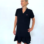 Herzlein Sommerkleid aus Musselin Kleid Baumwolle mit Herz Stick in Schwarz