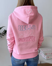 Herzlein® Sweatjacke "Hello Sunshine" in Rosa
