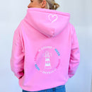 Herzlein® Sweatjacke "Strand - Sonne - Meer" in Rosa