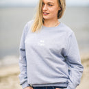 Herzlein® Sweatshirt aus Baumwolle Pullover für Damen Pulli mit Frottee Stick ME TIME in Grau