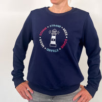 Herzlein® Sweatshirt "Strand" in Navy Blau