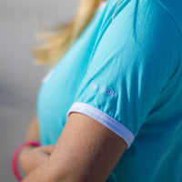 Herzlein ausgefallenes Damenshirt aus Baumwolle Strand und Meer Strandliebe in Türkis Grün Blau