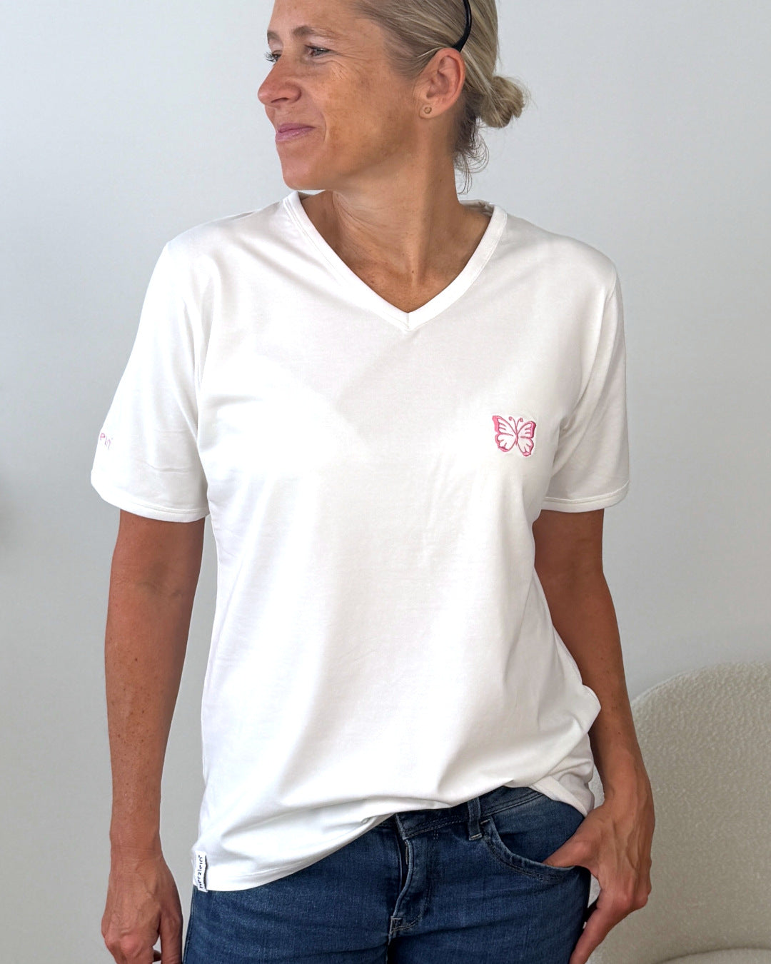 Herzlein® T-Shirt "Butterfly" in Weiß