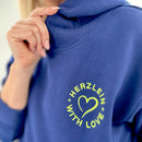 Herzlein® Basic Hoodie in Navy Blau