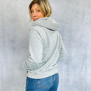 Herzlein® Basic Hoodie in meliertem Dunkelgrau