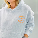 Herzlein® Basic Hoodie in meliertem Hellgrau