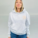 Herzlein® Basic Hoodie in meliertem Hellgrau