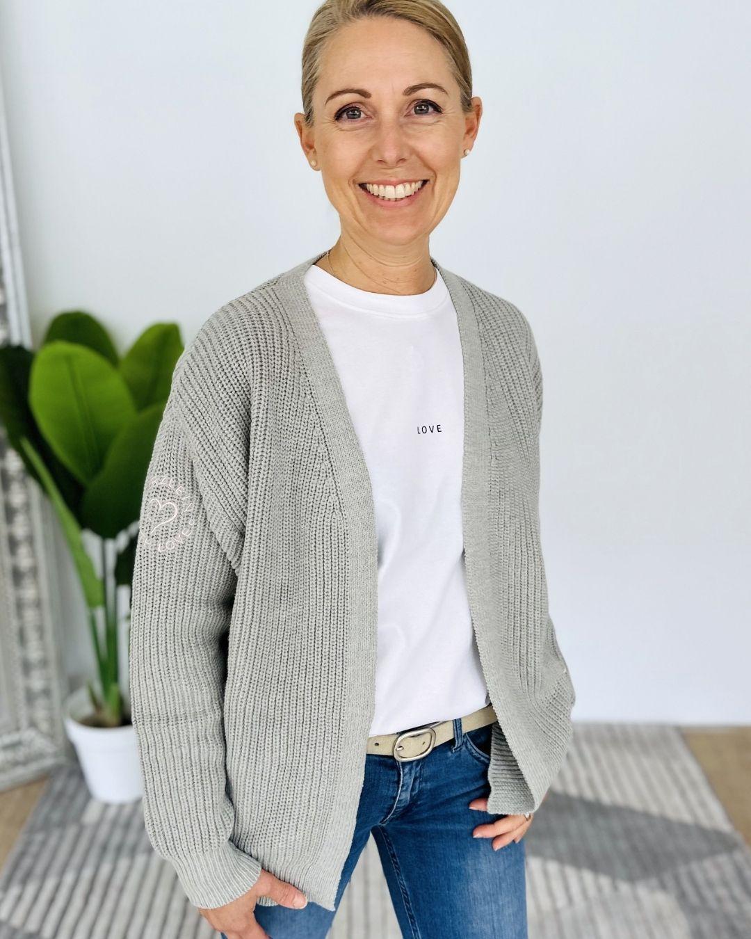 Herzlein® Cardigan Kurz in Grau