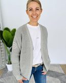 Herzlein® Cardigan Kurz in Grau