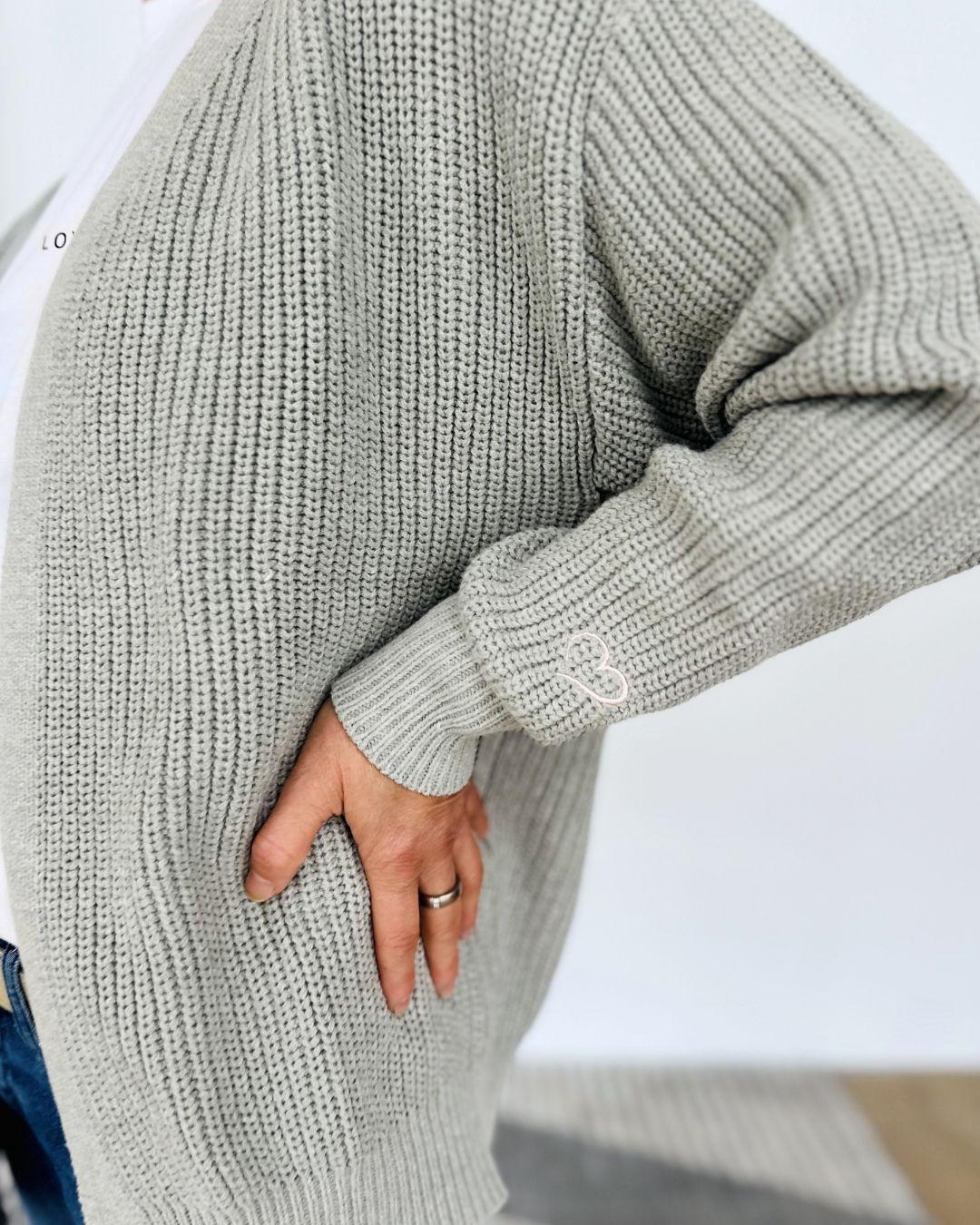 Herzlein® Cardigan Kurz in Grau