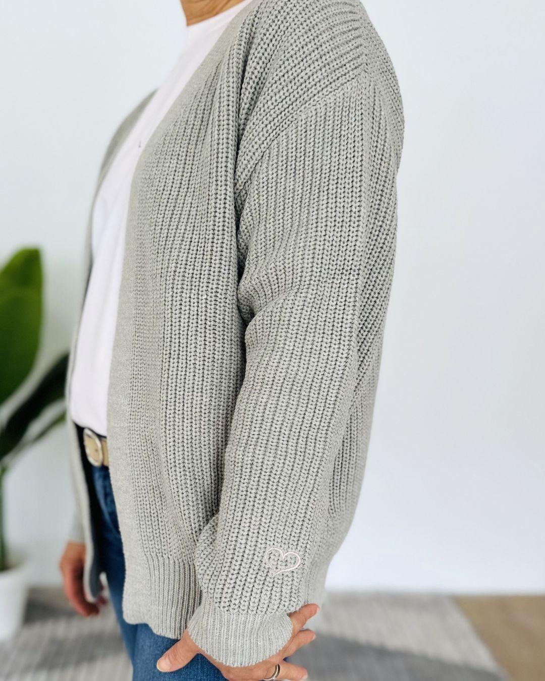 Herzlein® Cardigan Kurz in Grau