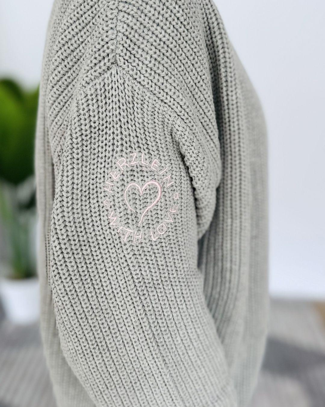 Herzlein® Cardigan Kurz in Grau