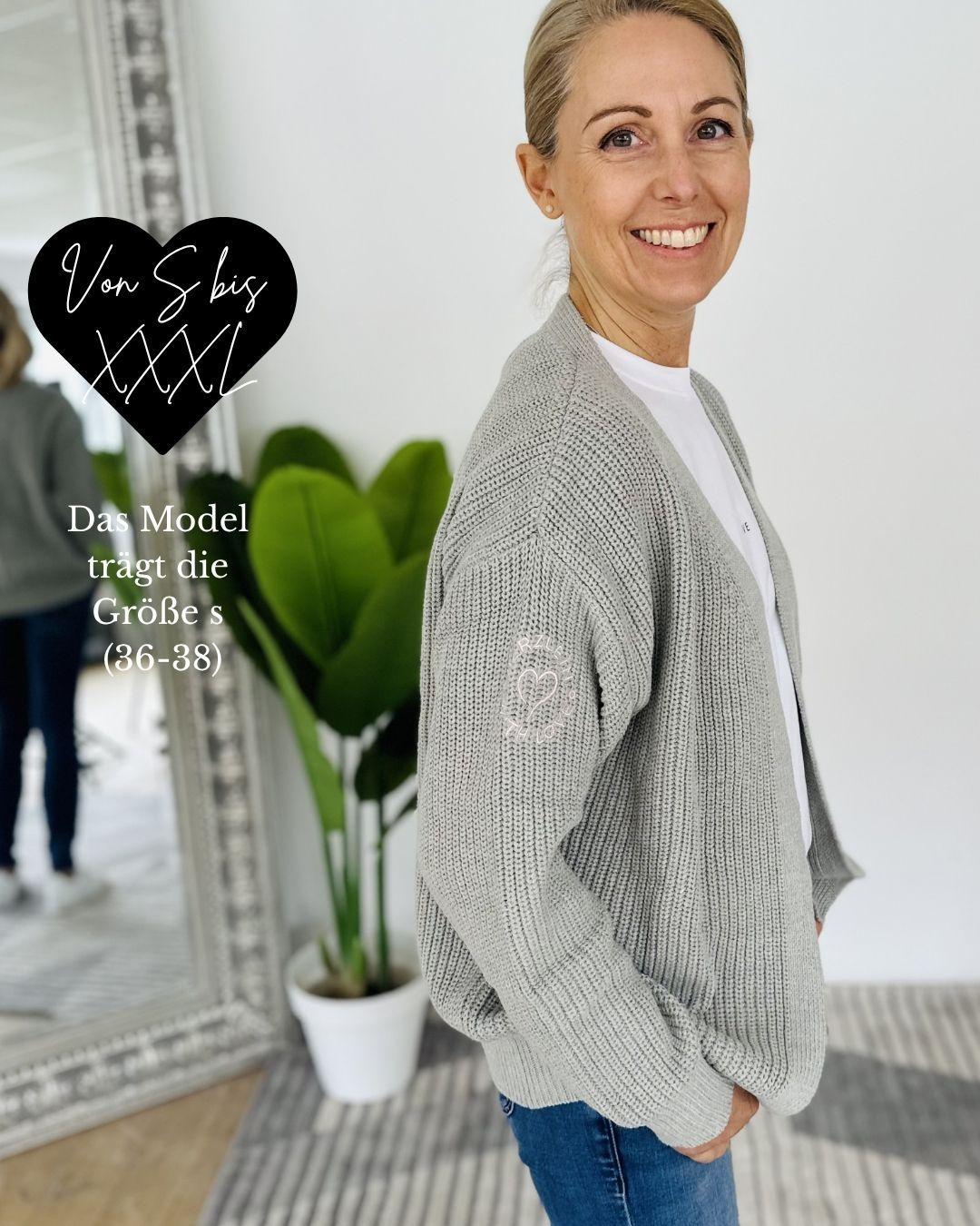 Herzlein® Cardigan Kurz in Grau