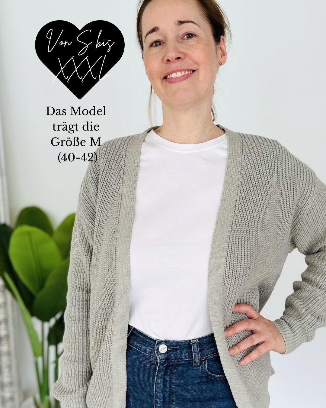 Herzlein® Cardigan Kurz in Grau