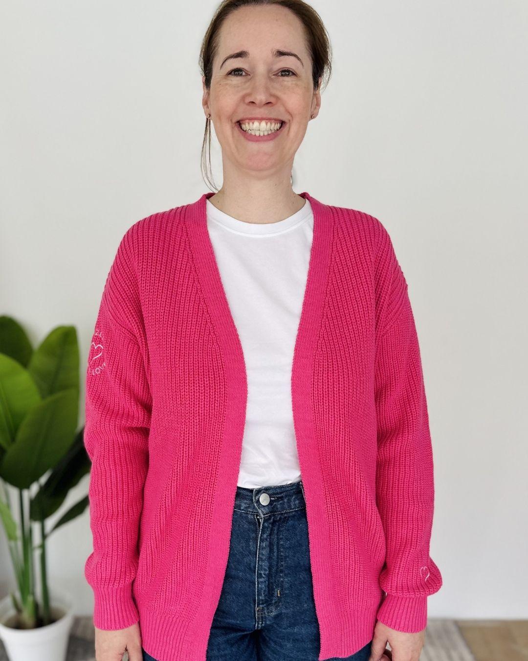 Herzlein® Cardigan Kurz in Pink