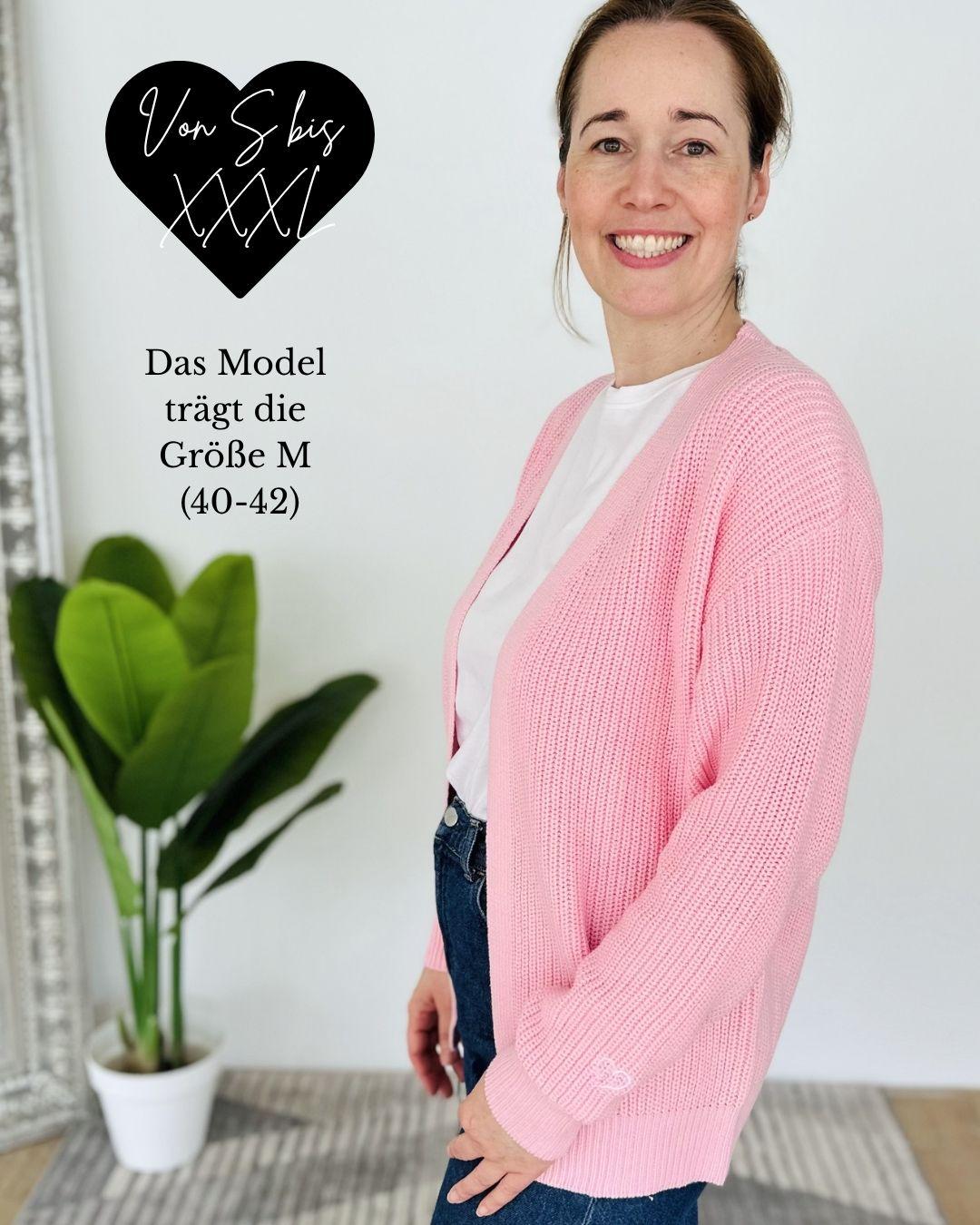 Herzlein® Cardigan Kurz in Rosa