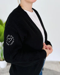 Herzlein® Cardigan Kurz in Schwarz