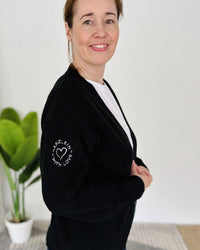 Herzlein® Cardigan Kurz in Schwarz
