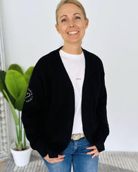 Herzlein® Cardigan Kurz in Schwarz