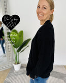 Herzlein® Cardigan Kurz in Schwarz