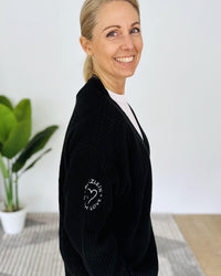Herzlein® Cardigan Kurz in Schwarz