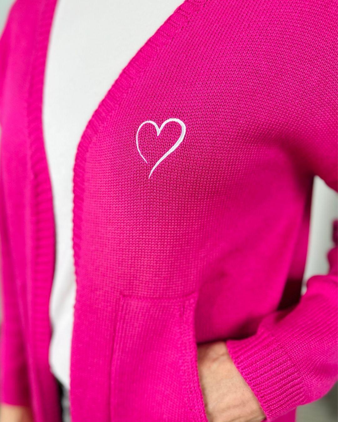 Herzlein® Cardigan "Vanessa" in Fuchsia
