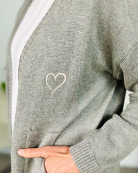 Herzlein® Cardigan "Vanessa" in Grau