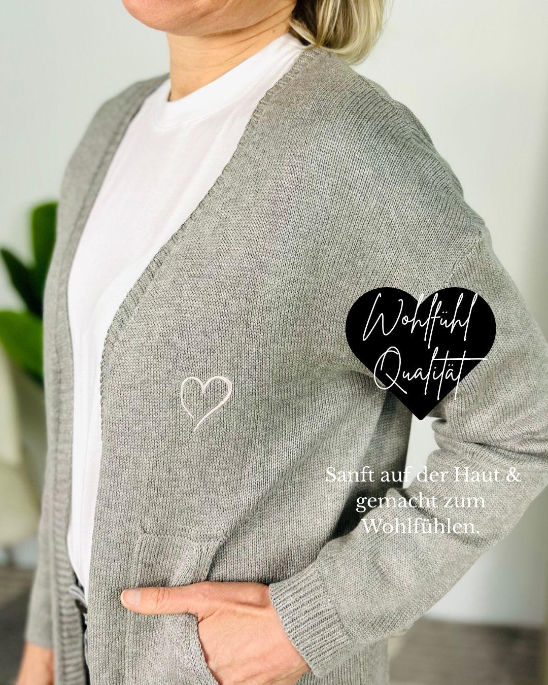 Herzlein® Cardigan "Vanessa" in Grau