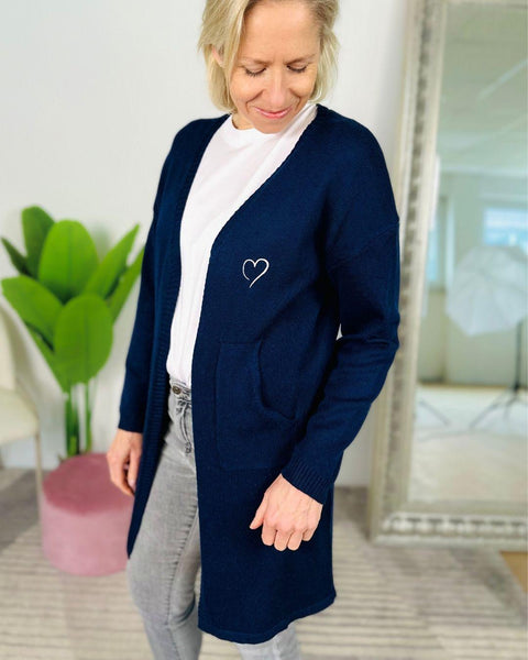 Herzlein® Cardigan "Vanessa" in Navy Blau