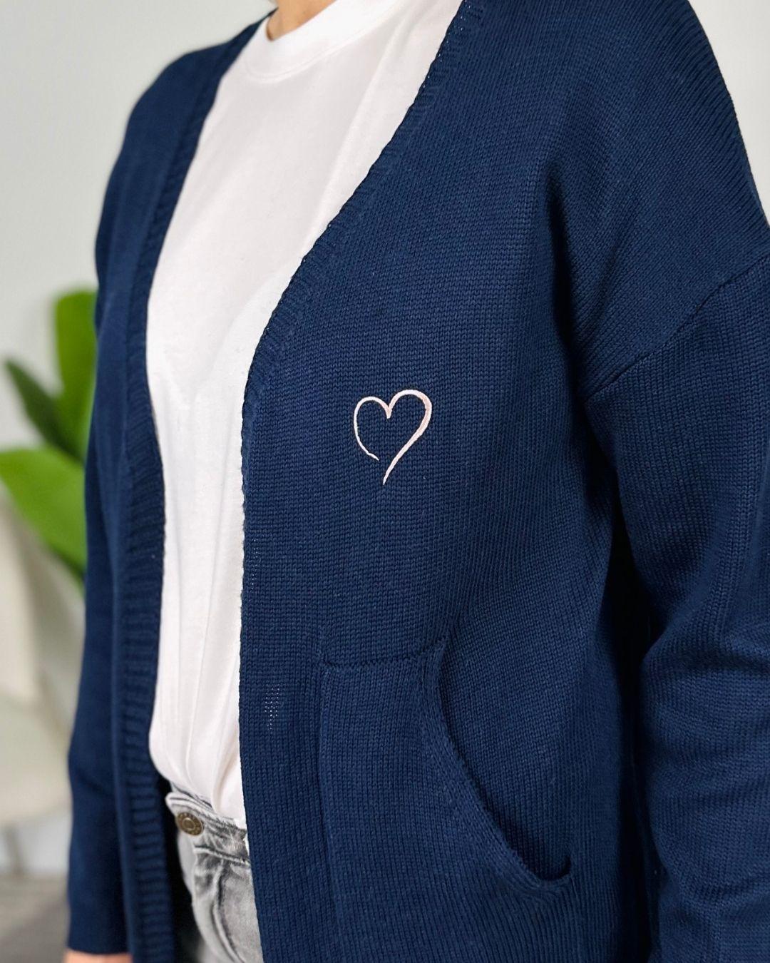 Herzlein® Cardigan "Vanessa" in Navy Blau