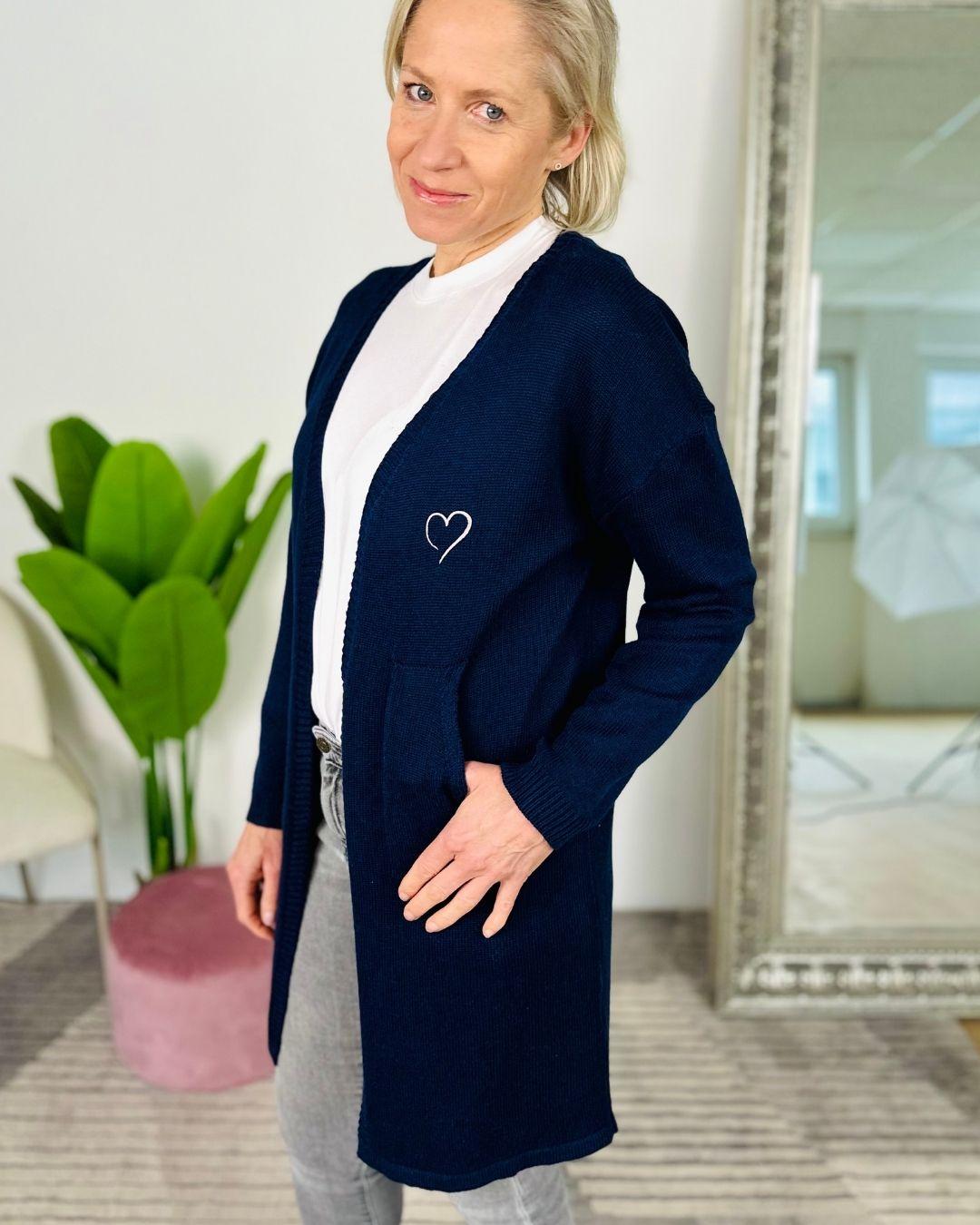 Herzlein® Cardigan "Vanessa" in Navy Blau