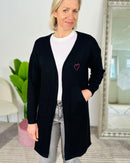 Herzlein® Cardigan "Vanessa" in Schwarz