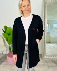 Herzlein® Cardigan "Vanessa" in Schwarz