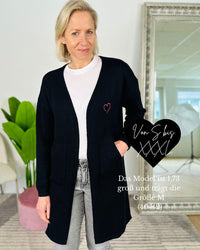 Herzlein® Cardigan "Vanessa" in Schwarz