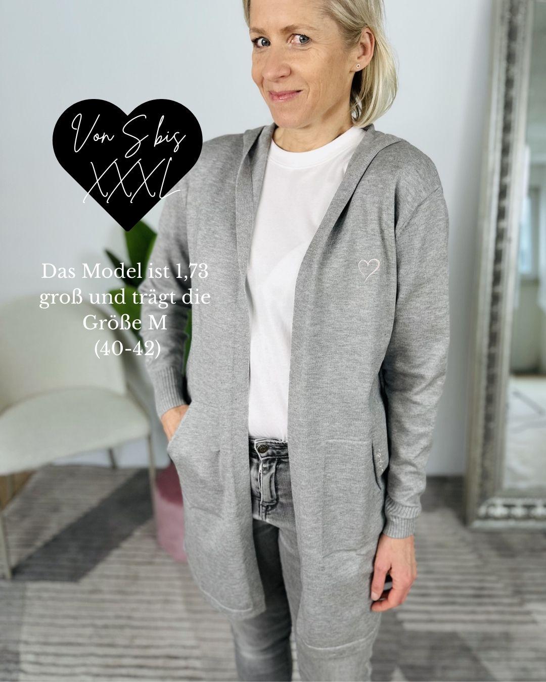 Herzlein® Cardigan in Hellgrau