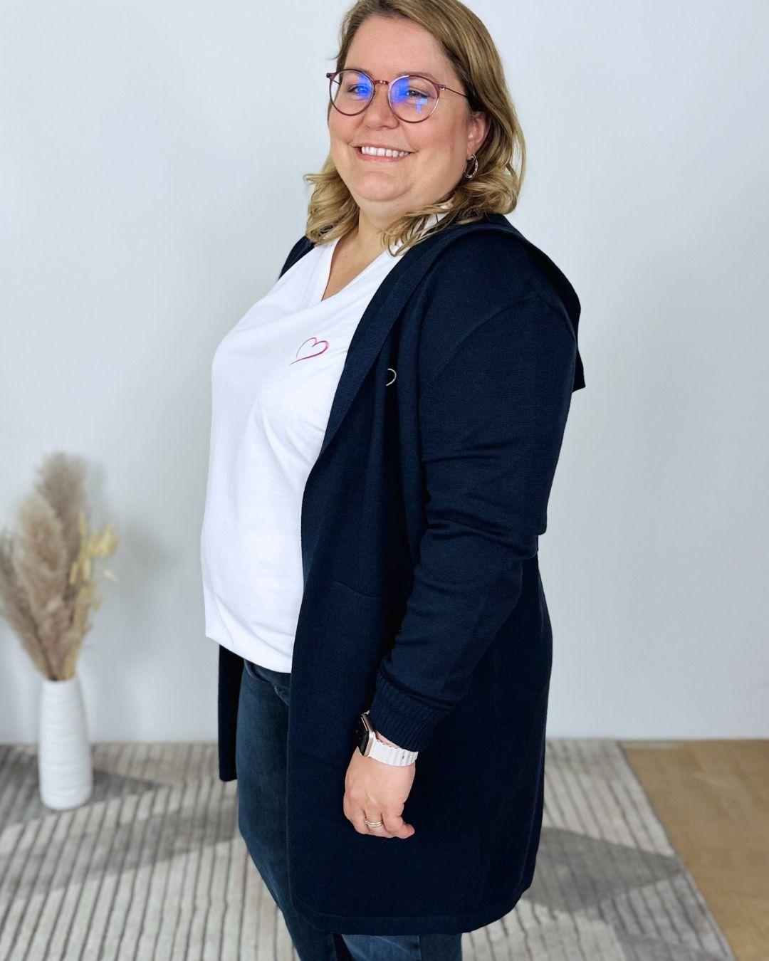  Herzlein® Cardigan in Navy Blau