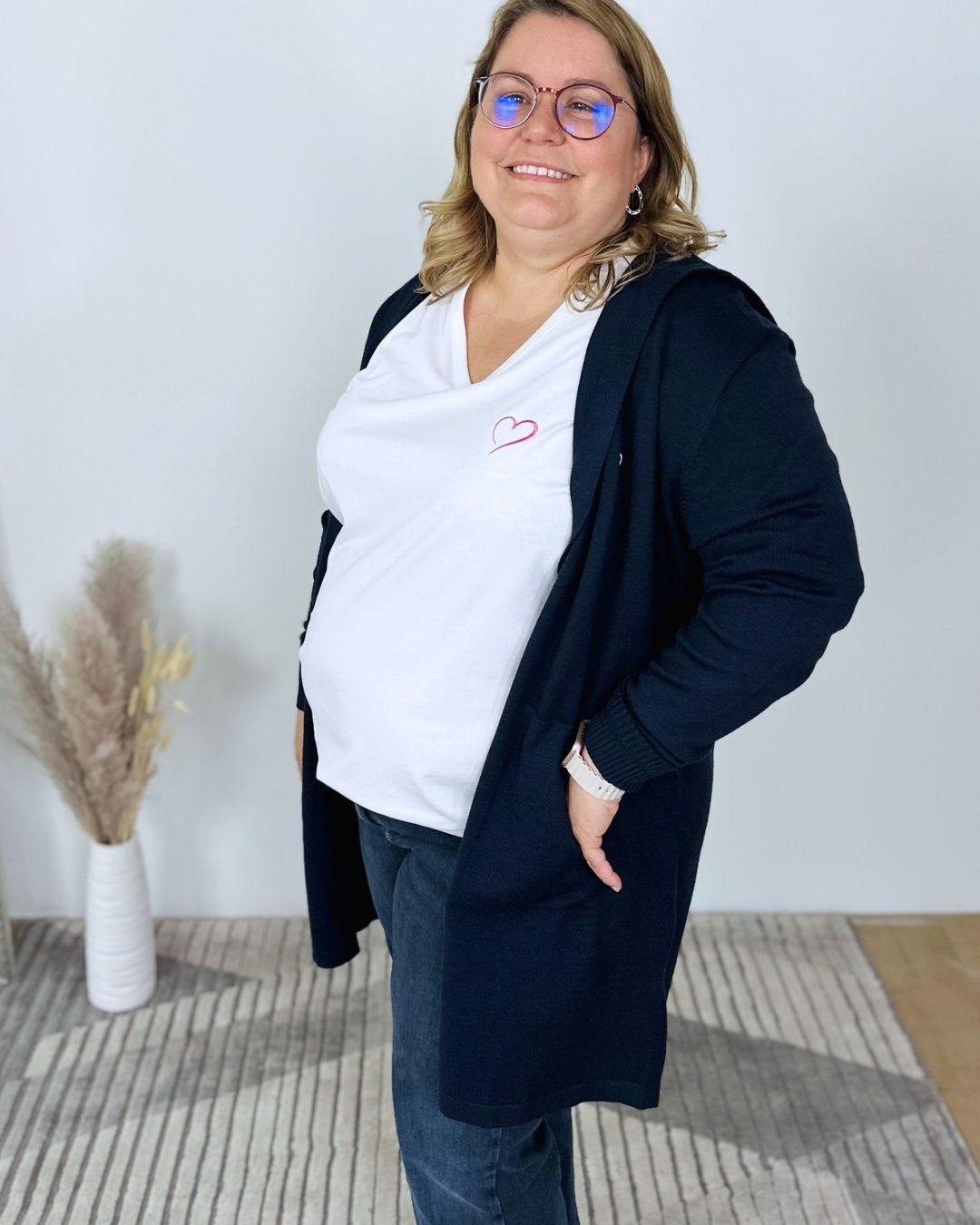  Herzlein® Cardigan in Navy Blau