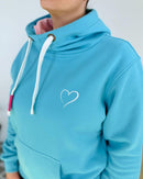 Herzlein® Cosy Hoodie "Herzchen" in Himmelblau
