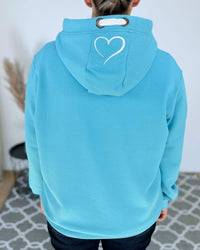 Herzlein® Cosy Hoodie "Herzchen" in Himmelblau